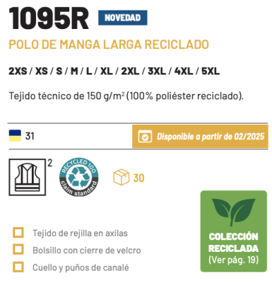 Polo ML reciclado segmentado