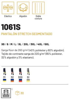 Pantalón stretch segmentado