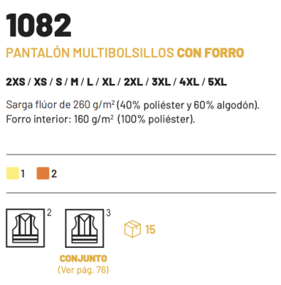 Pantalón multibolsillos con forro