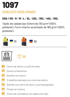 Chaleco acolchado combinado