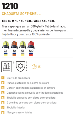Chaqueta softshell