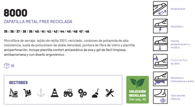 Zapatilla reciclada ESD (mod. ALLEN)