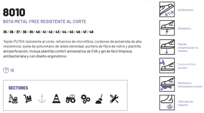 Bota resistente al corte ESD (mod. ALLEN)