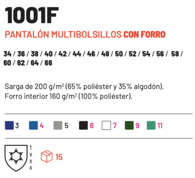 Pantalón multibolsillos con forro