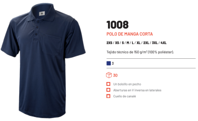 Polo manga corta