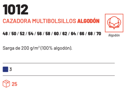 Cazadora multibolsillos 100% algodón