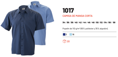 Camisa manga corta 1 bolsillo