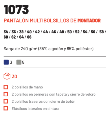 Pantalón multibolsillos reforzado